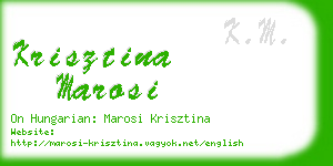 krisztina marosi business card